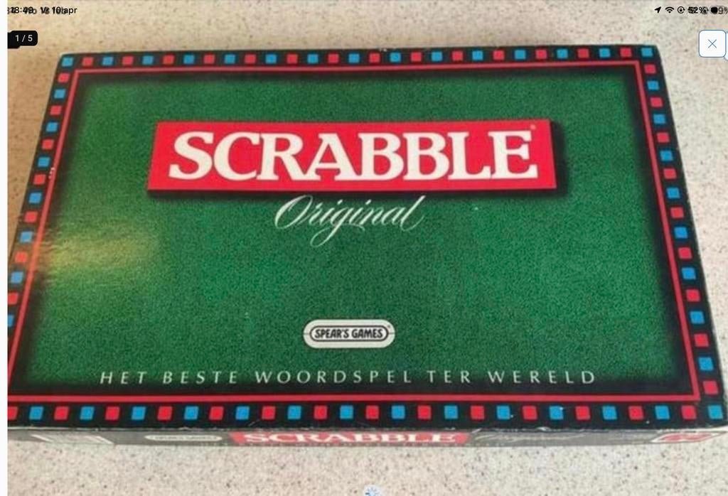 Scrabble groene doos, Ophalen of Verzenden, Zo goed als nieuw