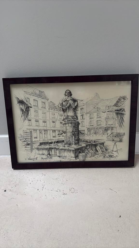 ‘t Mooswief Maastricht pentekening A. Schiffeleers, Ophalen of Verzenden