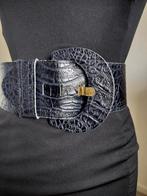 Brede leren riem, Kleding | Dames, Riemen en Ceinturen, Ophalen of Verzenden, Zo goed als nieuw, Overige kleuren, 80 tot 90 cm