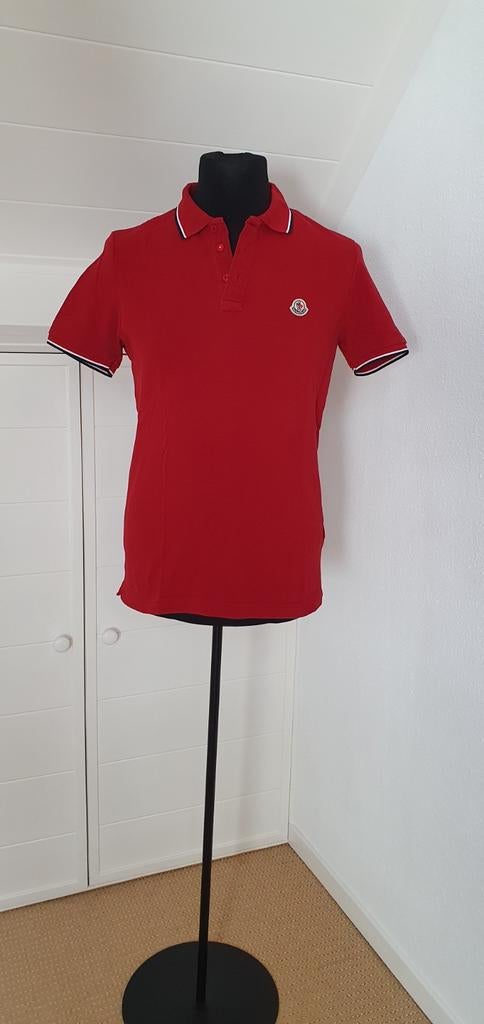 Rode heren polo, maat M.Merk moncler, Moncler, Maat 48/50 (M), Ophalen of Verzenden, Zo goed als nieuw