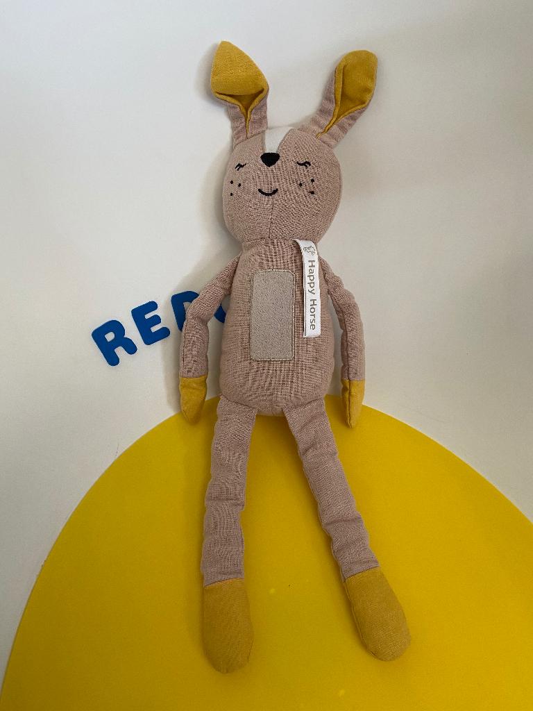 5908 happy horse konijn katoen, Kinderen en Baby's, Speelgoed | Knuffels en Pluche, Ophalen of Verzenden, Zo goed als nieuw, Overige typen