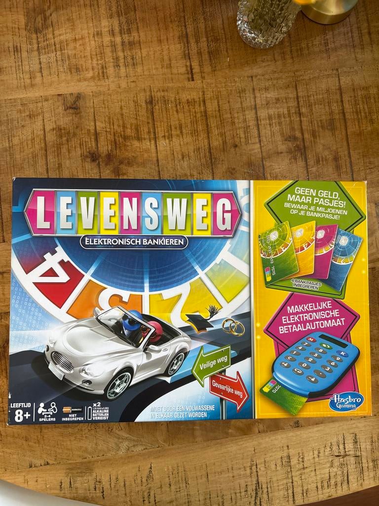 Levensweg Bordspel Hasbro - Elektronisch Bankieren, Drie of vier spelers, Ophalen of Verzenden, Gebruikt