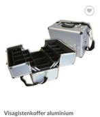 Aluminium visagistenkoffer, Sieraden, Tassen en Uiterlijk, Beautycases, Gebruikt, Ophalen of Verzenden, Grijs, Met slot