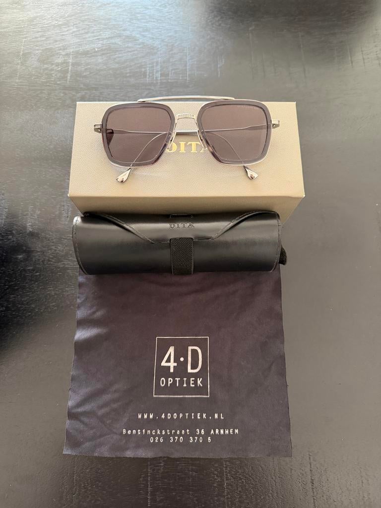 Dita Flight 006 Grijs Zonnebril, Sieraden, Tassen en Uiterlijk, Zonnebrillen en Brillen | Heren, Overige merken, Gebruikt, Zonnebril