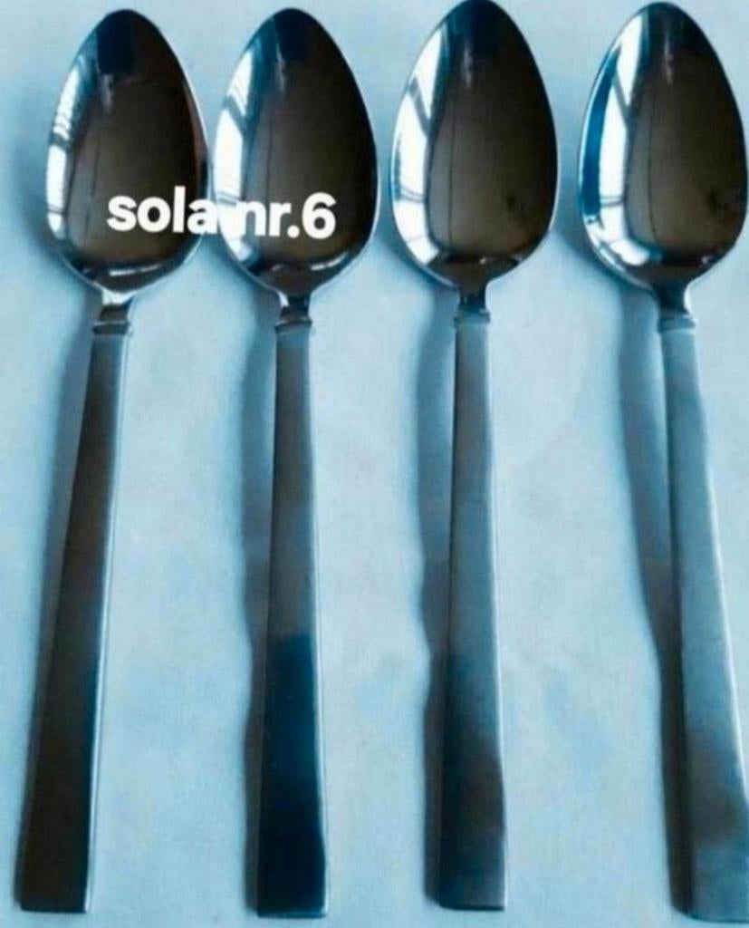 Sola 18/10 blinkende lepels 2 soorten metaal, Ophalen of Verzenden, Rvs of Chroom