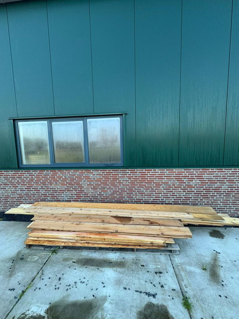 40m2 Red ceder zweeds rabat 185mm  + 12m1 boeidelen 280mm, Ophalen, Minder dan 25 mm, Zo goed als nieuw, Plank