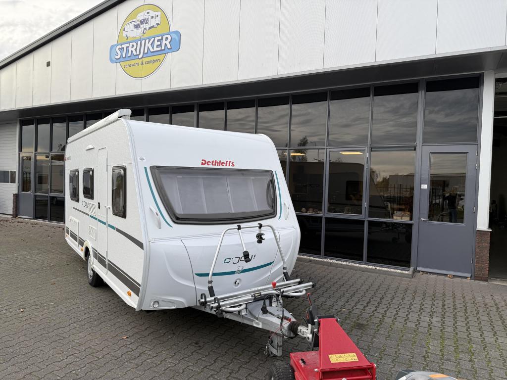 Dethleffs C Joy 460 LE Aparte bedden Mover + Airco + Luifel., Lengtebed, Bedrijf, Treinzit, Schokbreker
