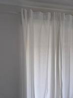 Set van 4 witte IKEA GINSTMOTT gordijnen + roeden, Ophalen, Zo goed als nieuw, 200 cm of meer