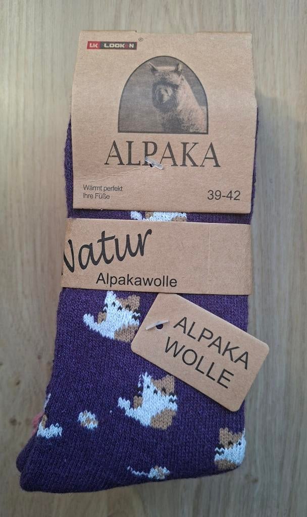 3 Paar Dunne Alpaka Wollen Sokken Maat 39-42 (Kat en Muis), Sokken en Kniesokken, Overige kleuren, Alpaka, Nieuw