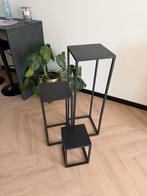 Bijzettafel/plantentafel Set van 3 zwart, Huis en Inrichting, Ophalen of Verzenden, Zo goed als nieuw