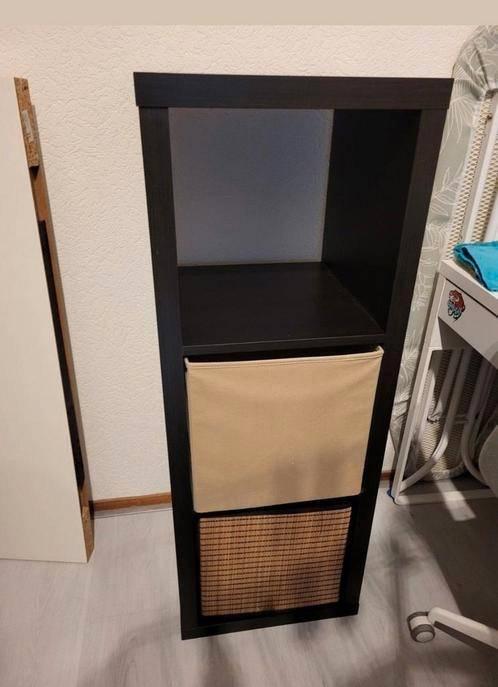 Kallax 3 vaks open kast vakkenkast 3x1 zwart Ikea, Huis en Inrichting, Kasten | Ladekasten, Zo goed als nieuw, 100 tot 150 cm