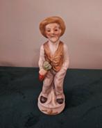 vintage biscuit porseleinen beeldje meneer met groente, Ophalen of Verzenden, Zo goed als nieuw, Dier