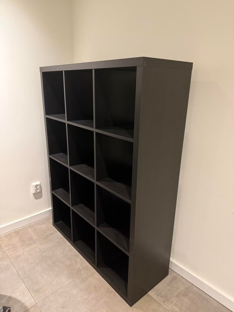 Kallax kast zwartbruin, Ophalen, 100 tot 150 cm, 100 tot 150 cm, Zo goed als nieuw