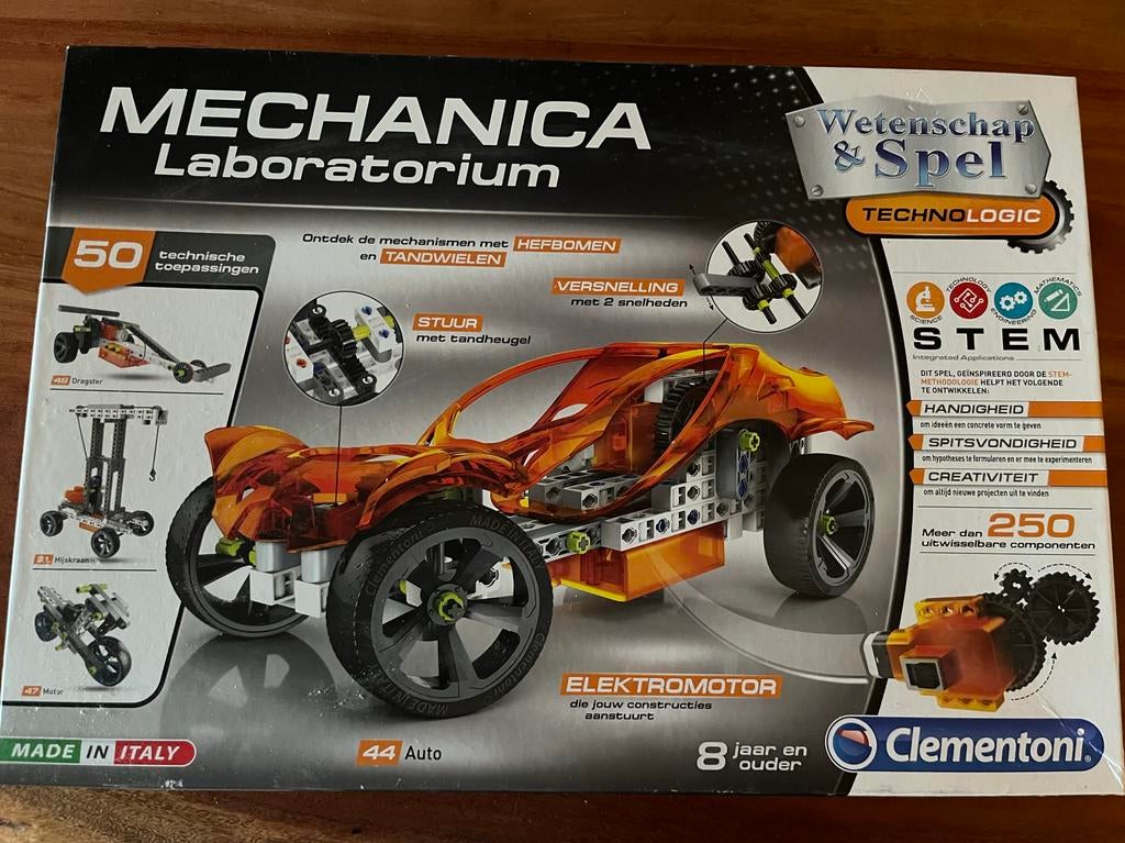 Clementoni mechanica laboratorium dragster en roadster - speelgoed