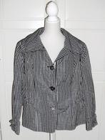 Marcona nieuwe zwarte BB ruitje (regen)jas 44 L (of XL), Zwart, Maat 42/44 (L), Nieuw, Ophalen of Verzenden