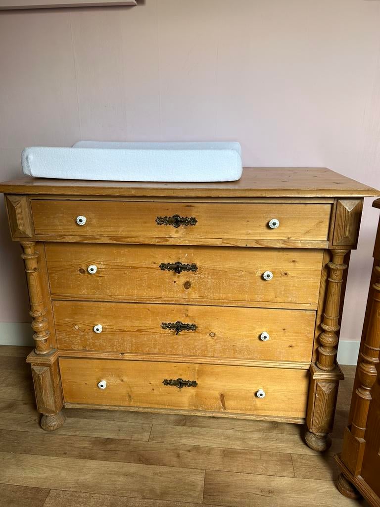 Grenen lade kast / commode, Ophalen, 50 tot 70 cm, 90 tot 105 cm, 100 cm of meer