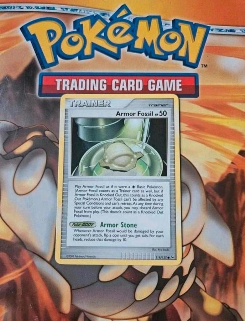 Armor fossil 119/127 Platinum base set pokemon kaart, Ophalen of Verzenden, Zo goed als nieuw, Losse kaart