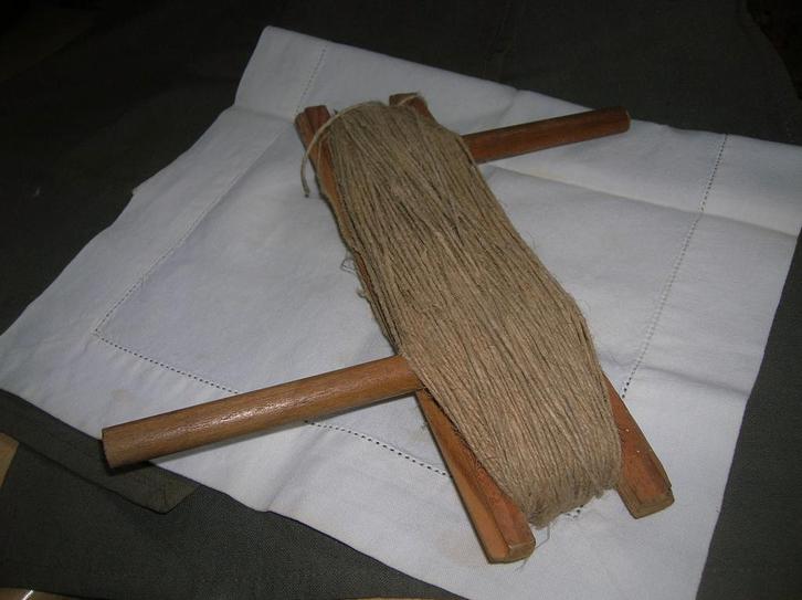 oude houten haspel met vliegertouw, Antiek en Kunst, Curiosa en Brocante, Ophalen of Verzenden