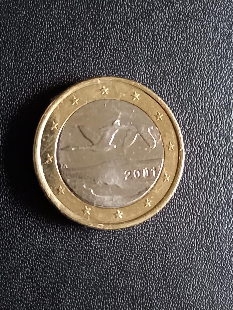 042: 1 Euro munt in nieuwstaat Finland 2001, Verzenden, Finland, 1 euro, Losse munt