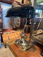 Zwarte Bankierslamp – Klassieke Bureau Lamp- Vintage / Retro, ., Ophalen of Verzenden, Glas, .