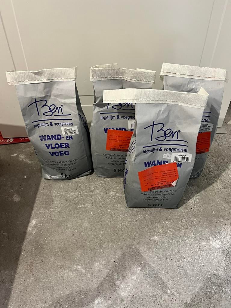 Wand- en vloervoeg zilvergrijs 5kg, Ophalen, Overige typen, Nieuw, Minder dan 20 cm