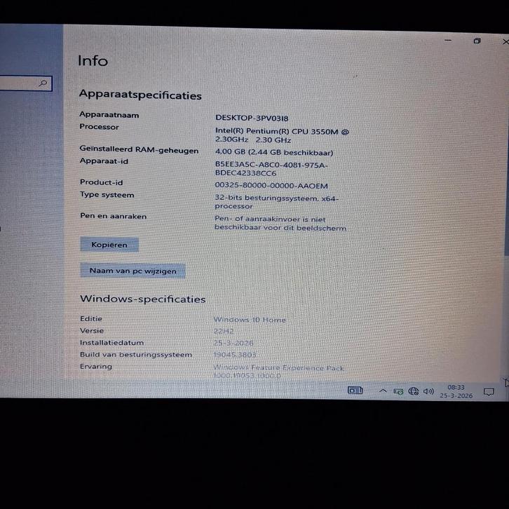 2x Lenovo Laptops Windows 10, Computers en Software, Windows Laptops, Gebruikt, 15 inch, HDD, 2 tot 3 Ghz, 4 GB, Qwerty, Ophalen