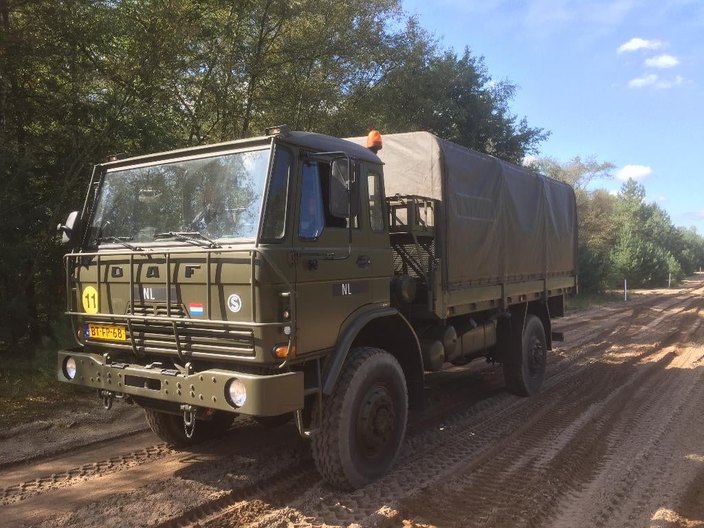 DAF YA-4440 Oldtimer 1980 45.000Km, Auto's, Vrachtwagens, Particulier, 4x4, DAF, Diesel, Handgeschakeld, Groen, Ophalen