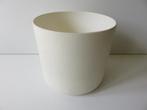 Creme witte kunststof Charme bloempot d20 cm, Kunststof, Gebruikt, Rond, Binnen