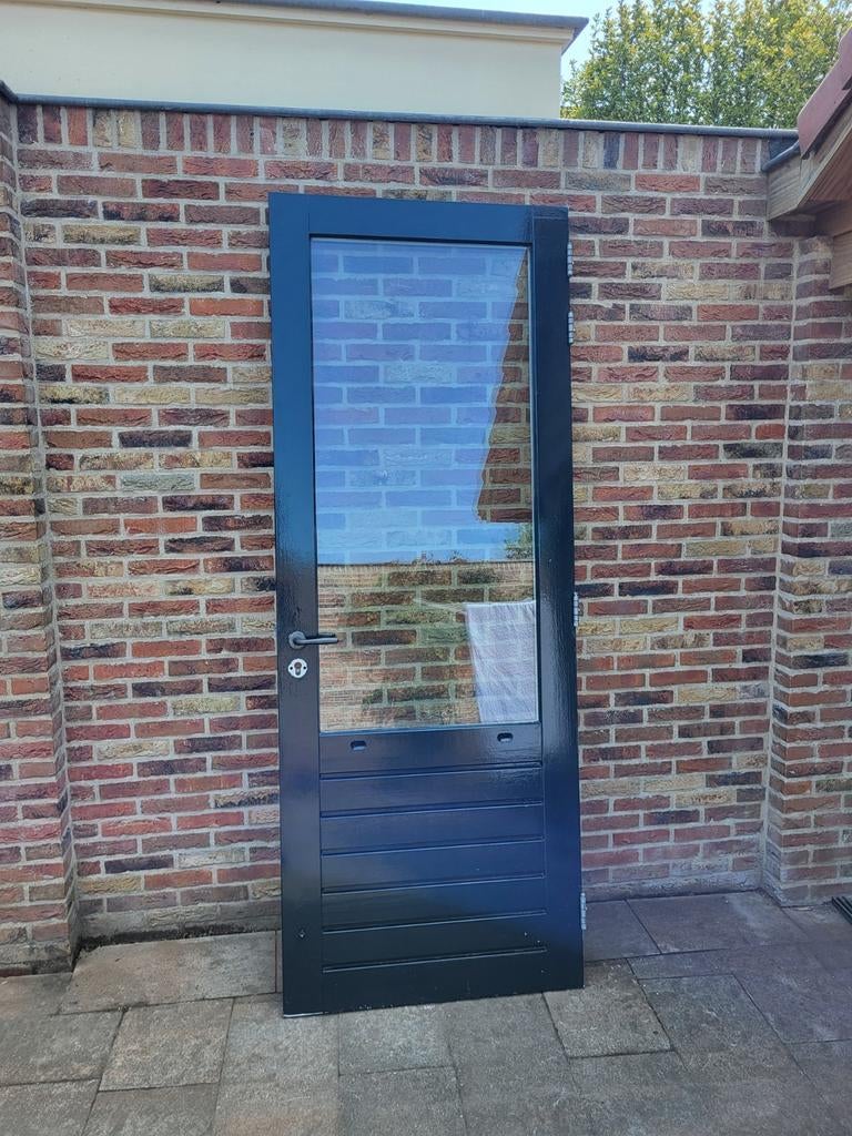 Hardhouten deur | Buitendeur | Schuurdeur | Achterdeur |Deur, Doe-het-zelf en Verbouw, Deuren en Horren, Ophalen, Gebruikt, 80 tot 100 cm