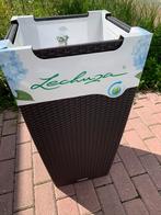 Plantenbak Lechuza cubico cottage 40 bruin mokka, Kunststof, Minder dan 30 cm, Rond, Nieuw