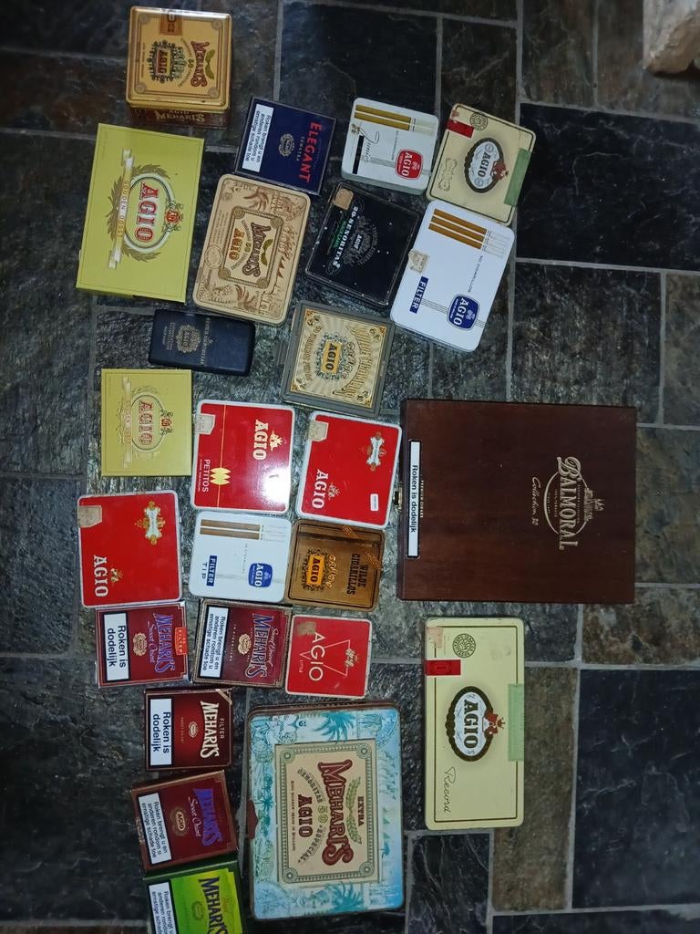 Vintage sigarendoosjes collectie - Agio en meer, Verzamelen, Blikken, Ophalen of Verzenden, Gebruikt, Overige, Overige merken