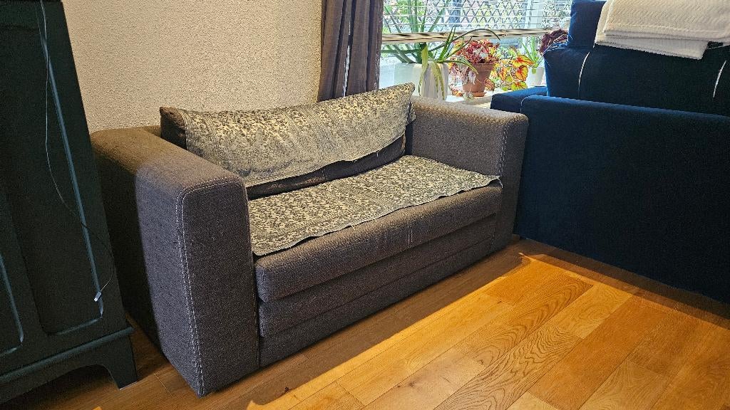 Sofa Bank 2-zits (slaapbank), Zwarte, Ophalen, Overige materialen, Gebruikt, 2 seater sofa. Convertible Sofa bed.