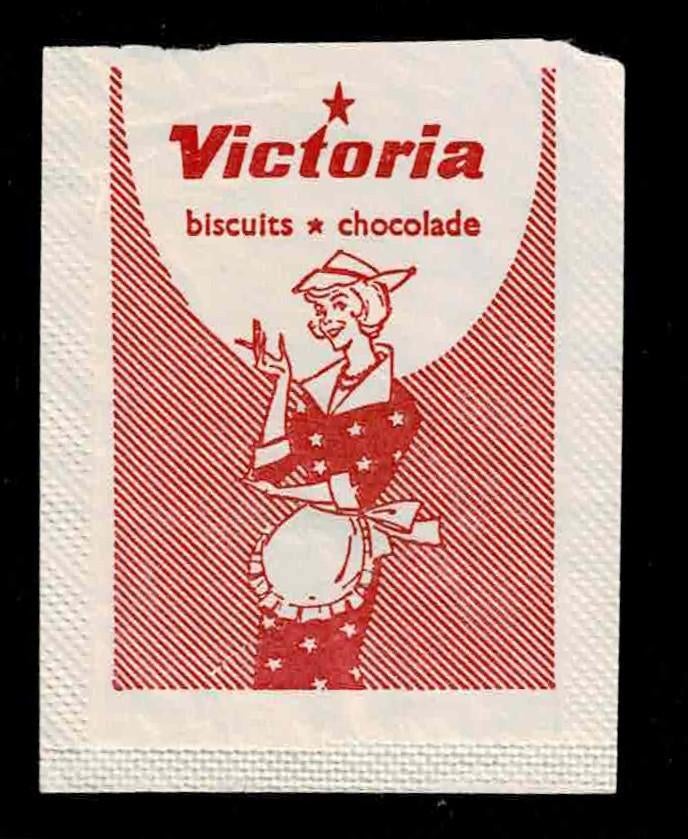 suikerzakje 1172 Victoria biscuits - chocolade, Ophalen of Verzenden, Nederland