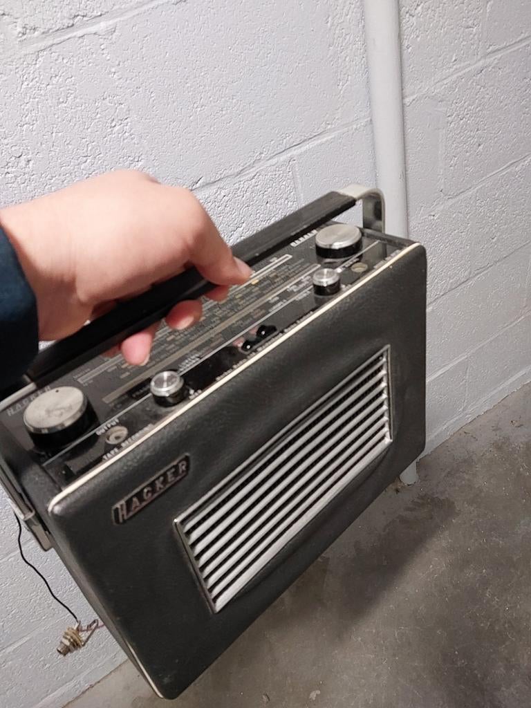 Hacker Herald radio vintage audio 1970, Audio, Tv en Foto, Radio's, Ophalen of Verzenden, Zo goed als nieuw, Radio