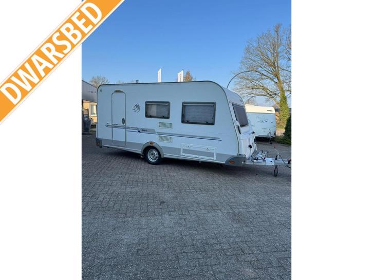 Knaus Sport 450 mover en voortent, Caravans en Kamperen, Caravans, Bedrijf, tot en met 4, 1000 - 1250 kg, Treinzit, Knaus, Dwarsbed