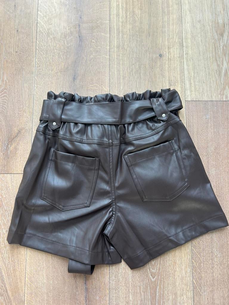 CIMINY vegan leather short bruin mt S, M en L, Verzenden, Parijs, Nieuw, Ciminy