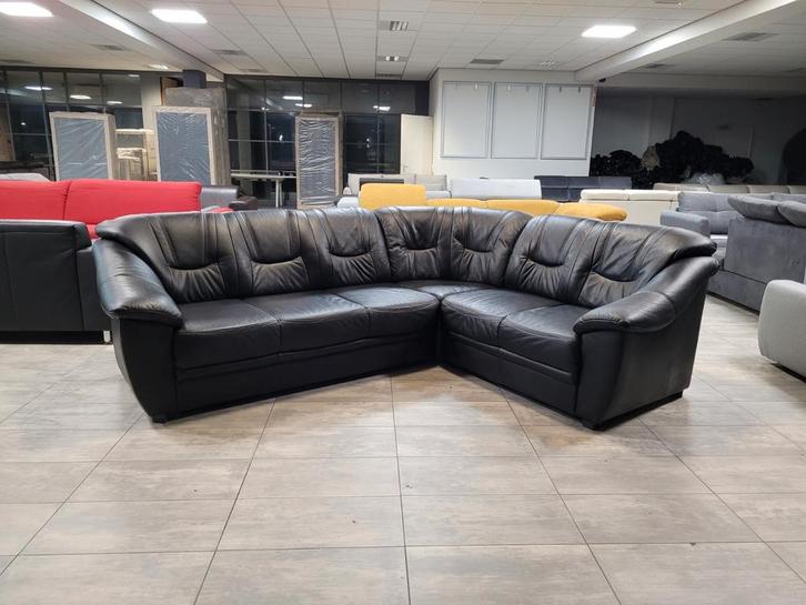 ❇️ OUTLET zwarte skaileer hoekbank 270x220 | GRATIS LEVERING, Huis en Inrichting, Banken | Bankstellen, Zo goed als nieuw, Hoekbank