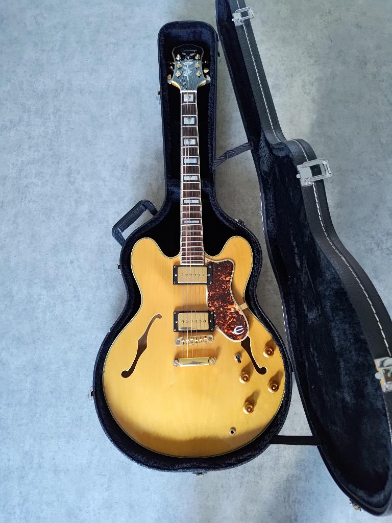 Epiphone Sheraton II, 1992 - SD pickups & locking tuners, Muziek en Instrumenten, Snaarinstrumenten | Gitaren | Elektrisch, Ophalen