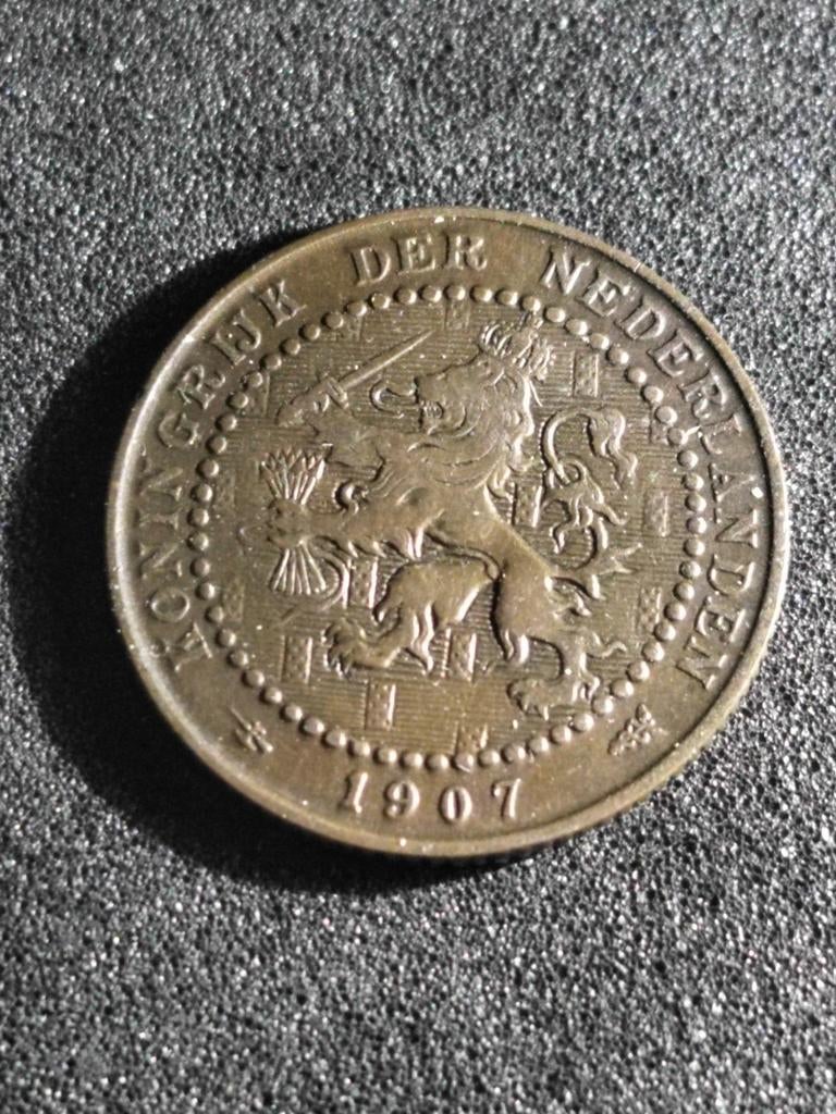 1 cent 1907 pr, Postzegels en Munten, Munten | Nederland, Ophalen of Verzenden, Koningin Wilhelmina, 5 cent
