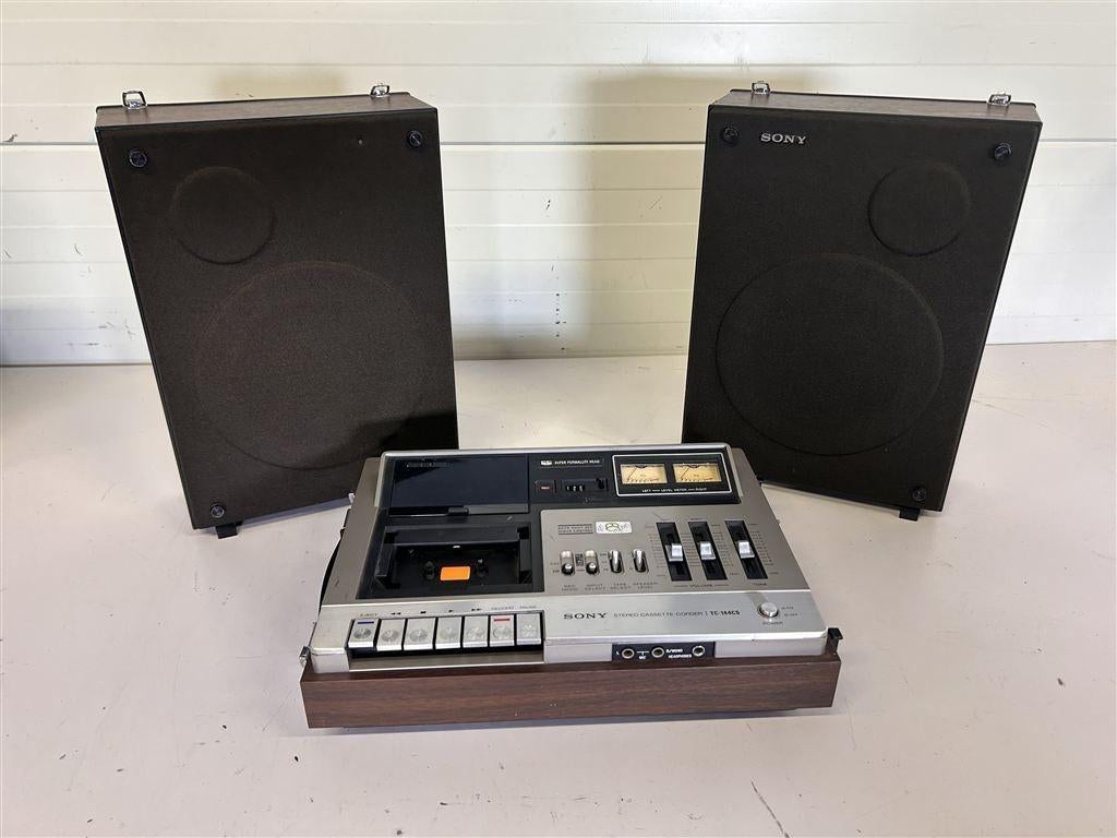 A7329. Sony TC-144CS stereo cassette-corder, cassettedeck, c, Ophalen of Verzenden, Sony