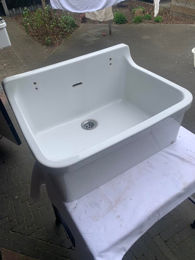 Ceramische spoelbak van Sphinx, Zo goed als nieuw, Minder dan 100 cm, Wasbak of Wastafel, 25 tot 50 cm