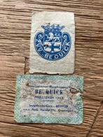 Lucifer etiketten Be Quick Pinksteren 1963, Ophalen of Verzenden, Gebruikt