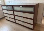 Ladekast twee stuks bruin, Ophalen, 50 tot 100 cm, Zo goed als nieuw, 3 of 4 laden