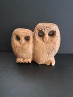 Beeldje 2 uiltjes steen, Ophalen of Verzenden, Gebruikt, Dier