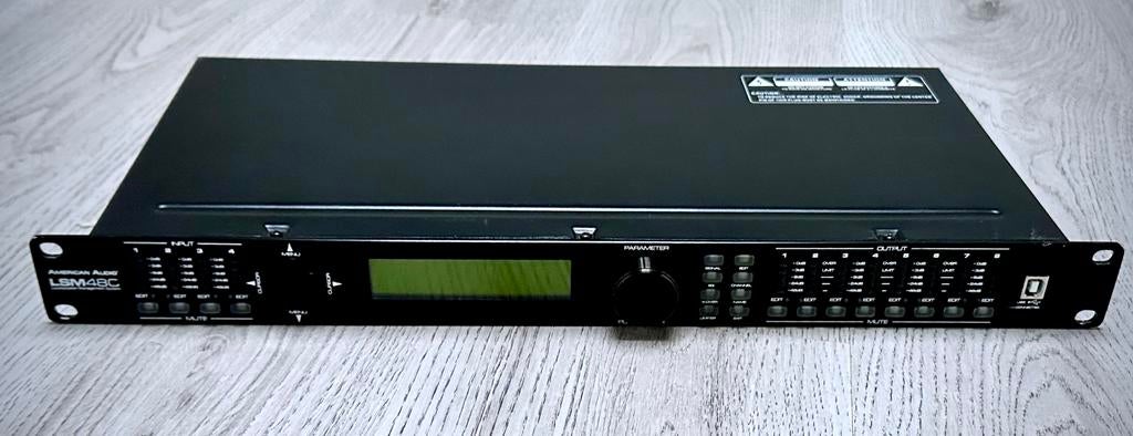 American Audio LSM480 speaker processor, Muziek en Instrumenten, Ophalen of Verzenden, Gebruikt, Equalizer