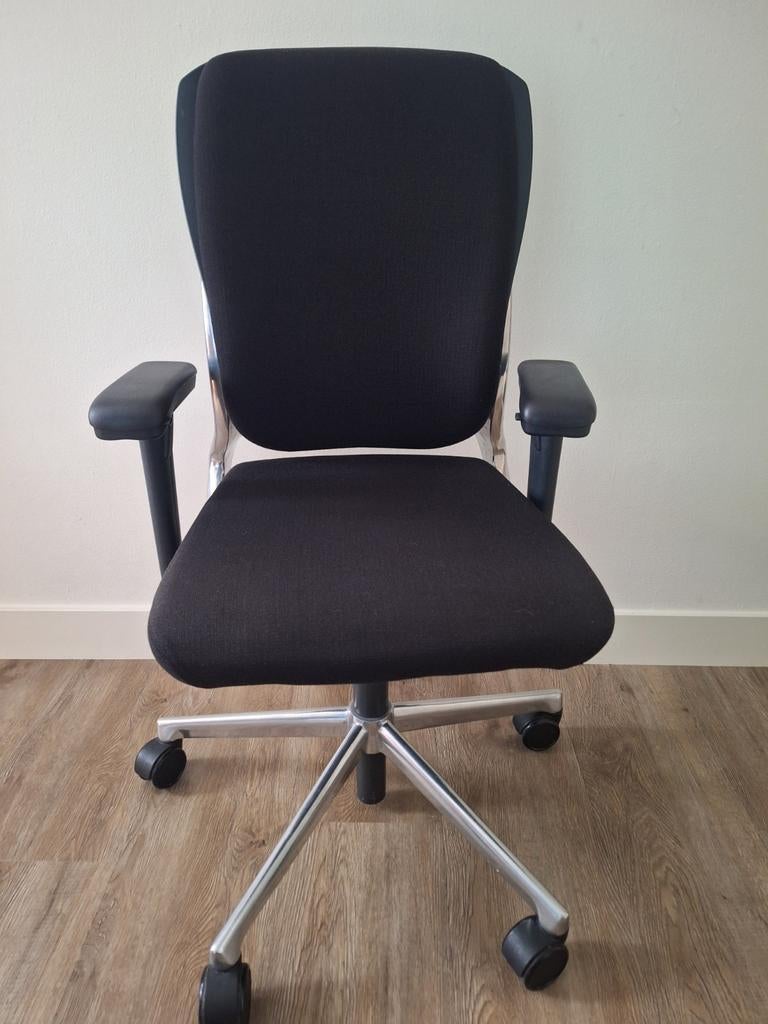 Bureaustoel verrijdbaar en verstelbaar, Ophalen, Gebruikt, Grijs, Bureaustoel