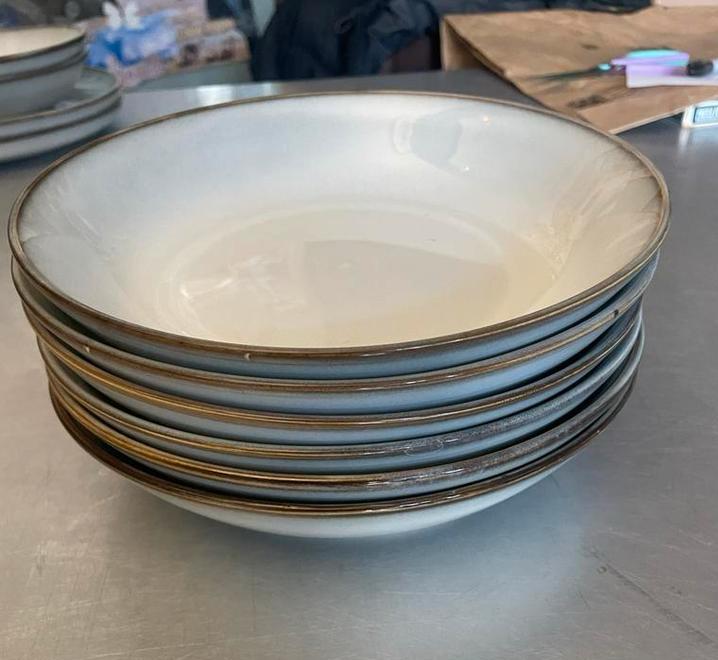 6 diepe borden van Ikea Gladelig, Ophalen, Gebruikt, Keramiek, Bord(en)