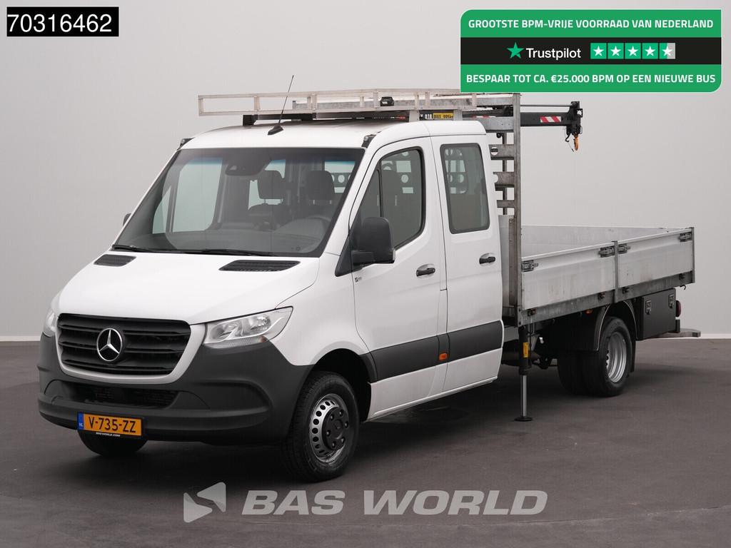 Mercedes Sprinter Automaat Kraanwagen HIAB T-CLX 018 B-2 Dub, Auto's, Bestelauto's, Automaat, Stof, Gebruikt, Euro 6