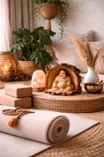 Handgesneden houten Boeddha beeld – lachende Boeddha, Ophalen of Verzenden