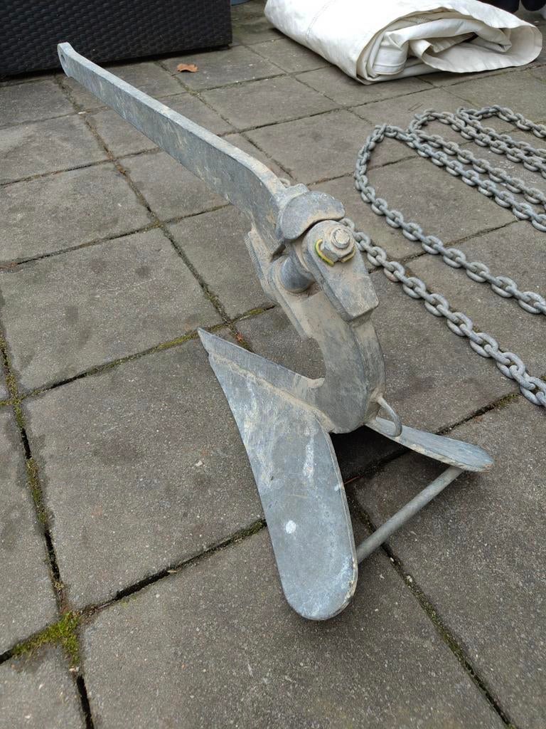 14 kg anker met ketting - Klaar voor gebruik, Watersport en Boten, Ophalen of Verzenden, Gebruikt, Overige typen